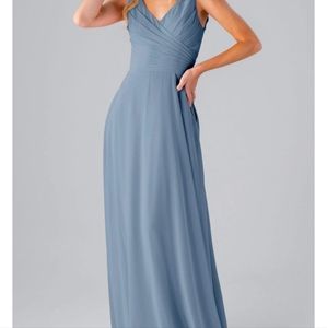 EUC Kennedy Blue Slate floor length dress with pockets!